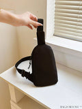 BagForLove - Black Minimalist Sling Bag with Zip Closure - Compact & Stylish