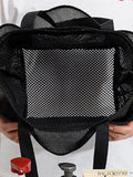BagForLove - Minimalist Mesh Beach Bag with Large Capacity for Travel and Swimming, Ideal for Washing and Storage