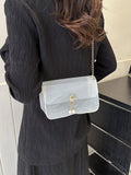 BagForLove - New Arrival: Mini Flap Shoulder Bag with Faux Pearl Embellishment
