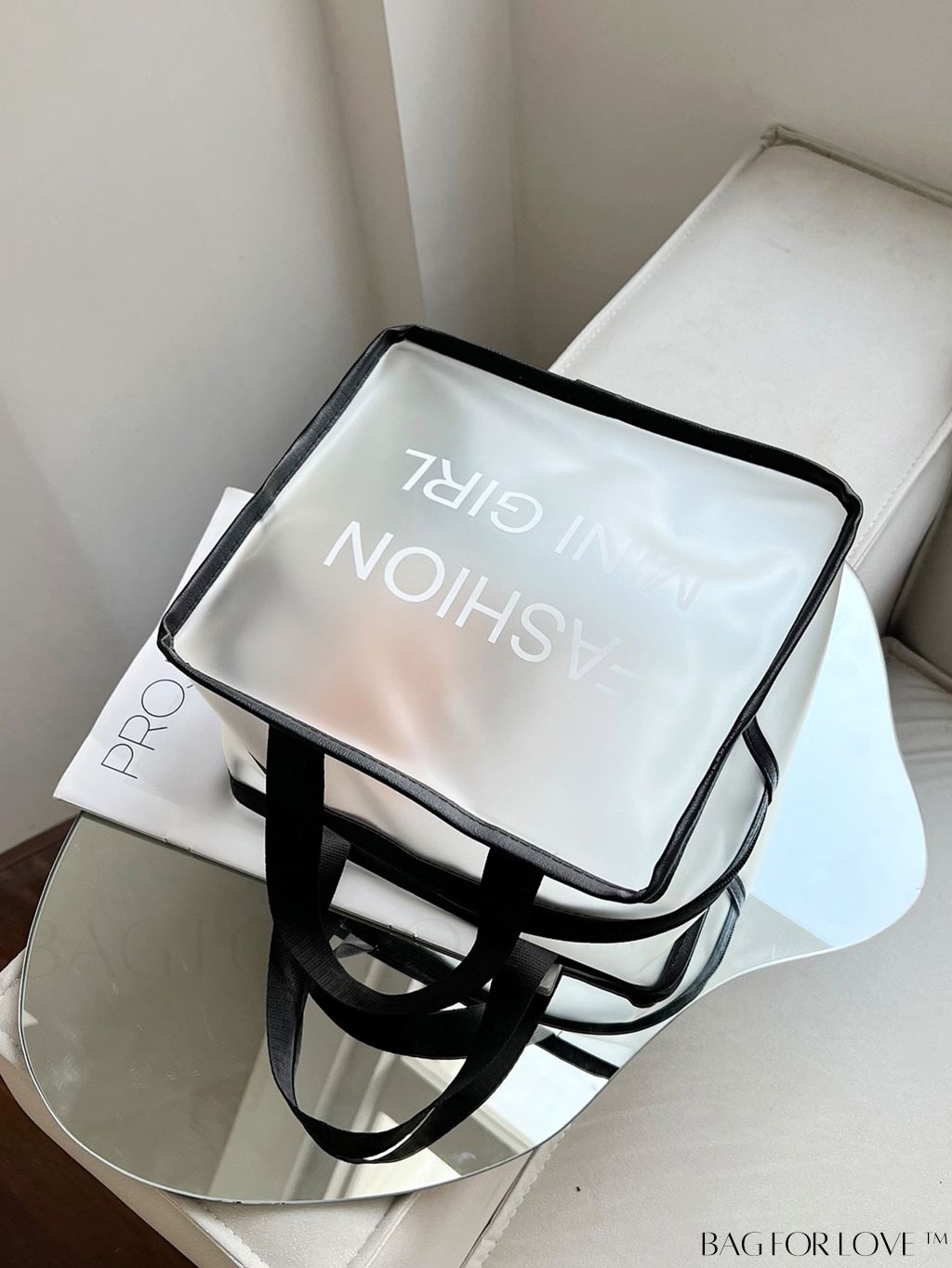 BagForLove - Portable Waterproof Cosmetic Bag with Large Capacity â Transparent and Frosted, Ideal for Travel and Swimming