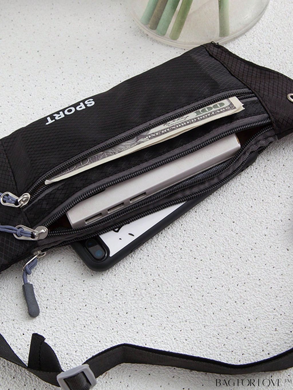 BagForLove - Letter Print Unisex Lightweight Waist Bag - Fashionable and Practical