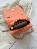BagForLove - Stylish Solid Color Crossbody Bag with Chain Strap - Perfect Ensemble Accessory