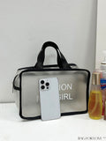 BagForLove - Portable Waterproof Cosmetic Bag with Large Capacity â Transparent and Frosted, Ideal for Travel and Swimming