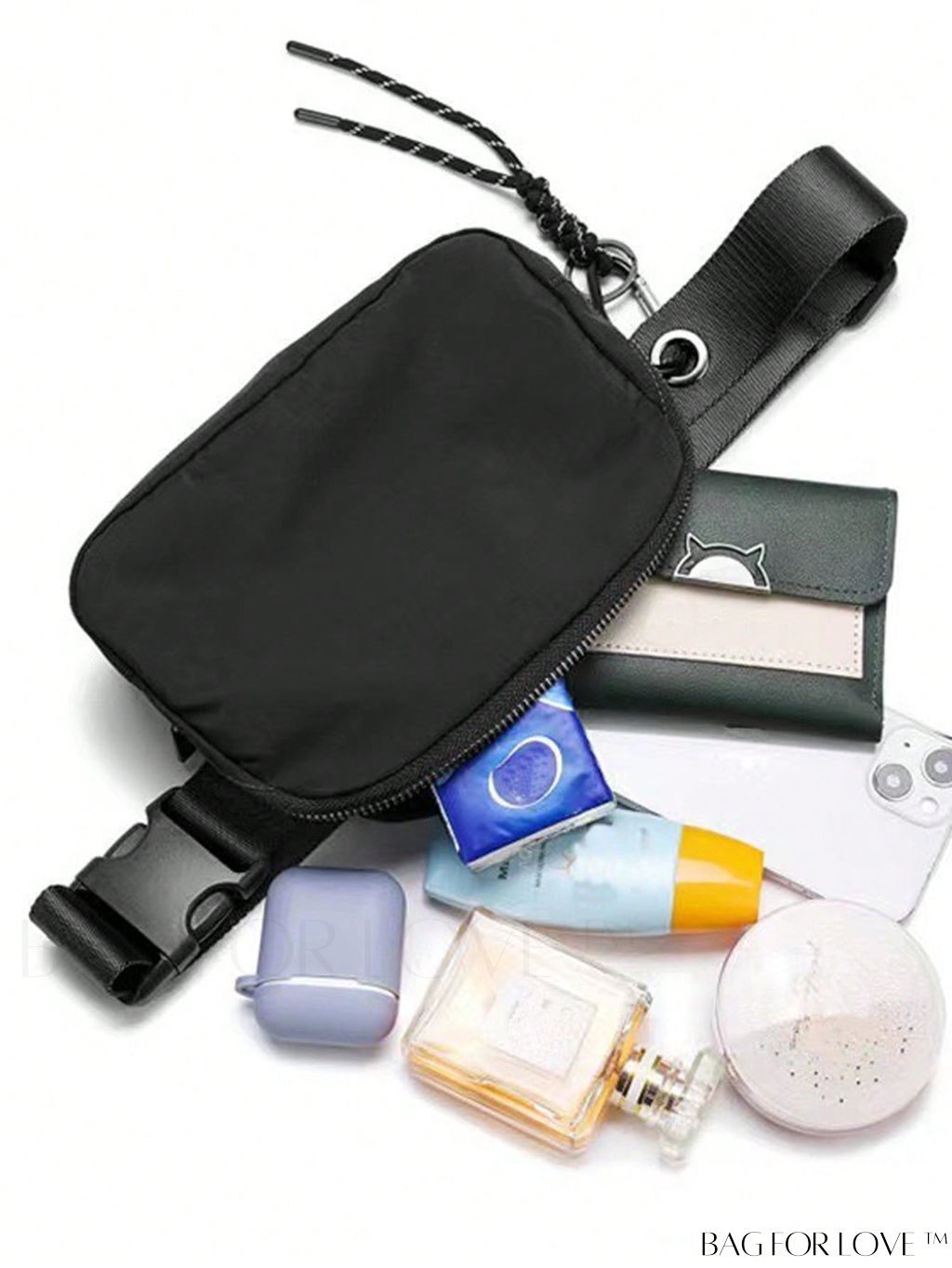 BagForLove - Floral Graphic Mini Fanny Pack - Adjustable Strap, Ideal Mothers Day Gift