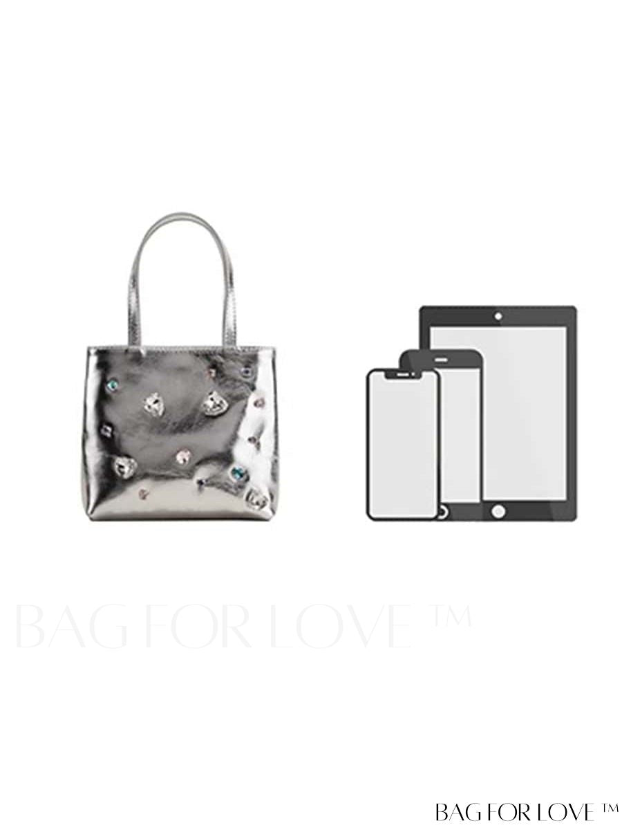 BagForLove - Stylish Rhinestone-Embellished Metallic Mini Handbag for Modern Fashionistas