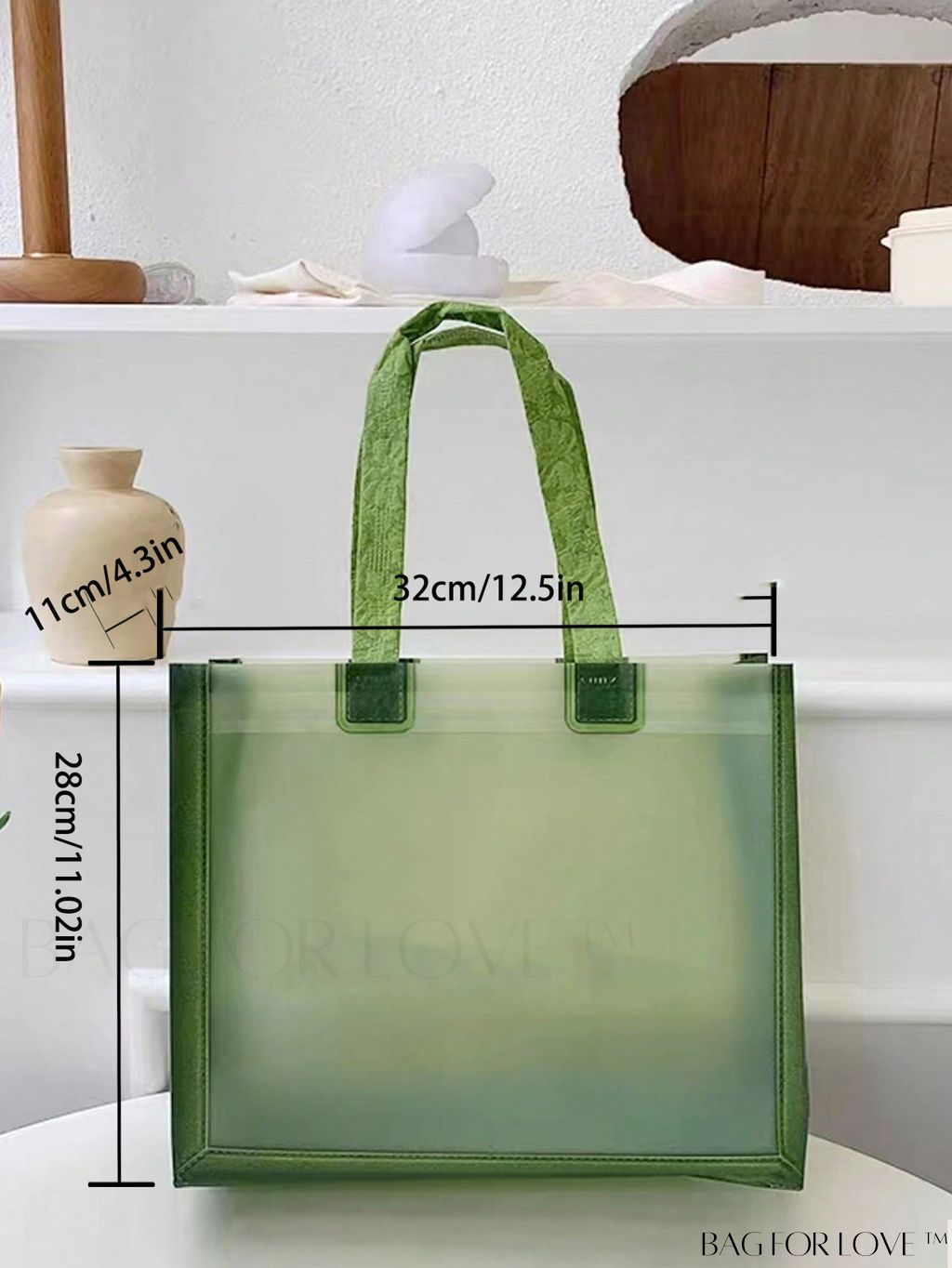 BagForLove - Clear Double Handle Beach Bag - 1pc