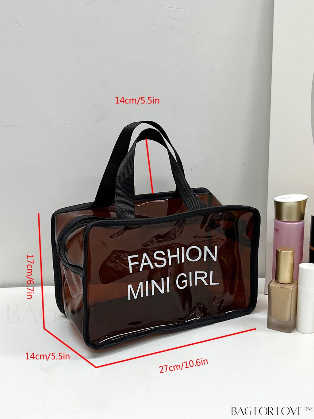 BagForLove - Travel-Friendly Waterproof Cosmetic Bag: Spacious, Transparent, and Versatile