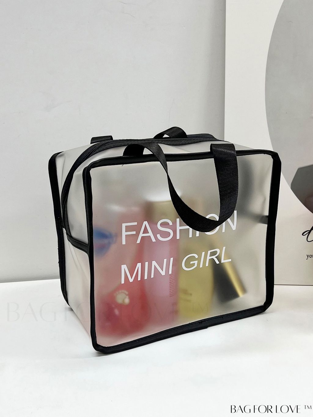 BagForLove - Travel-Friendly Waterproof Cosmetic Bag: Spacious, Transparent, and Versatile