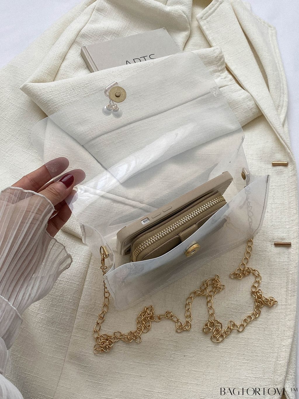 BagForLove - New Arrival: Mini Flap Shoulder Bag with Faux Pearl Embellishment