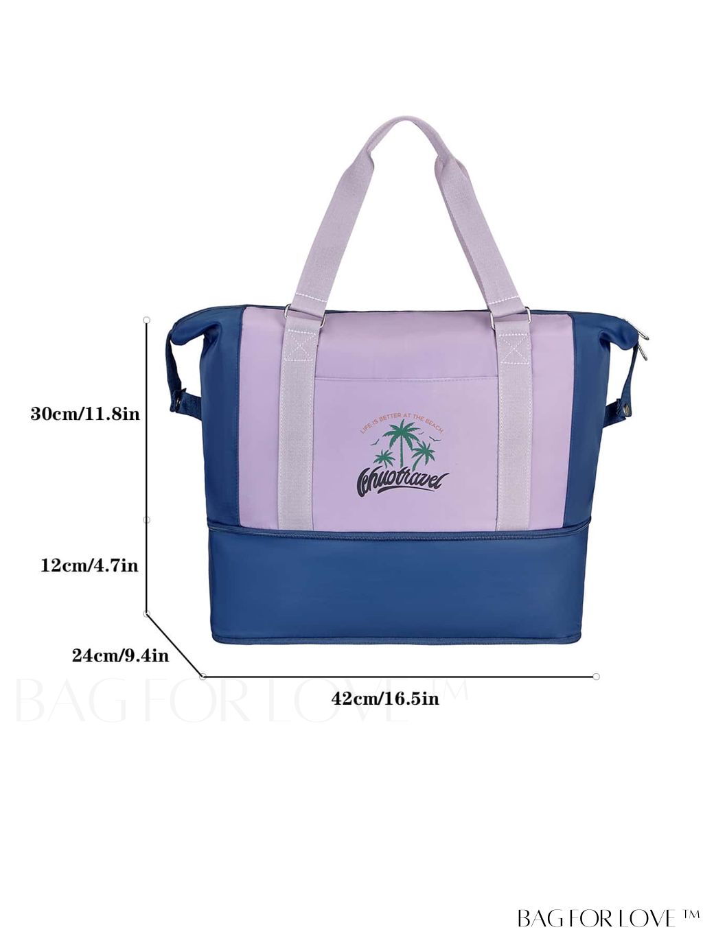 BagForLove - Stylish Expandable Travel Bag adorned with Alphabet Pattern for Ultimate Convenience