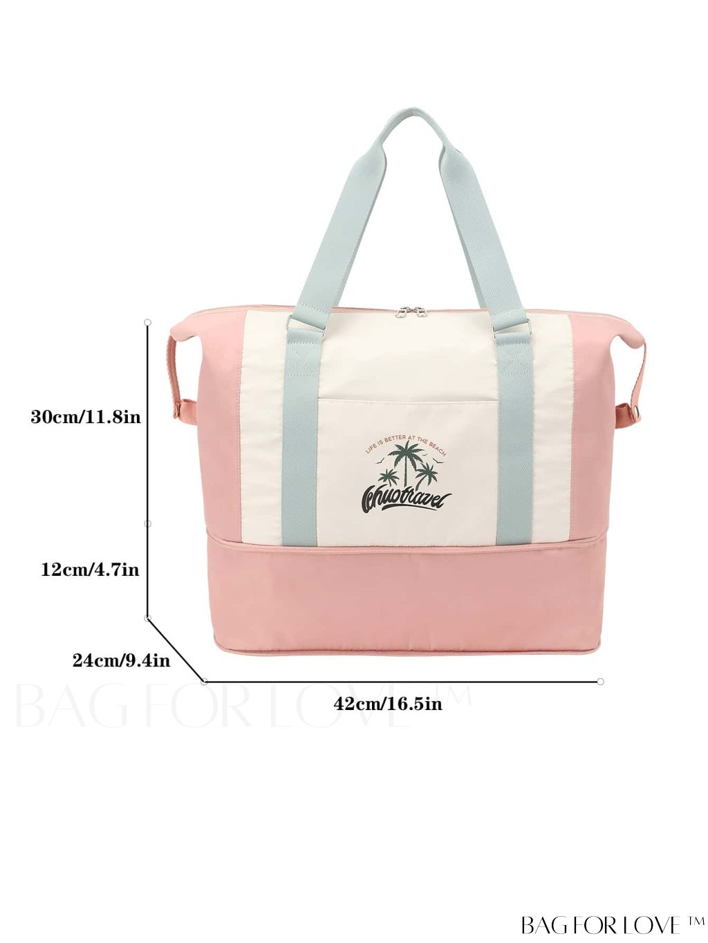 BagForLove - Stylish Expandable Travel Bag adorned with Alphabet Pattern for Ultimate Convenience