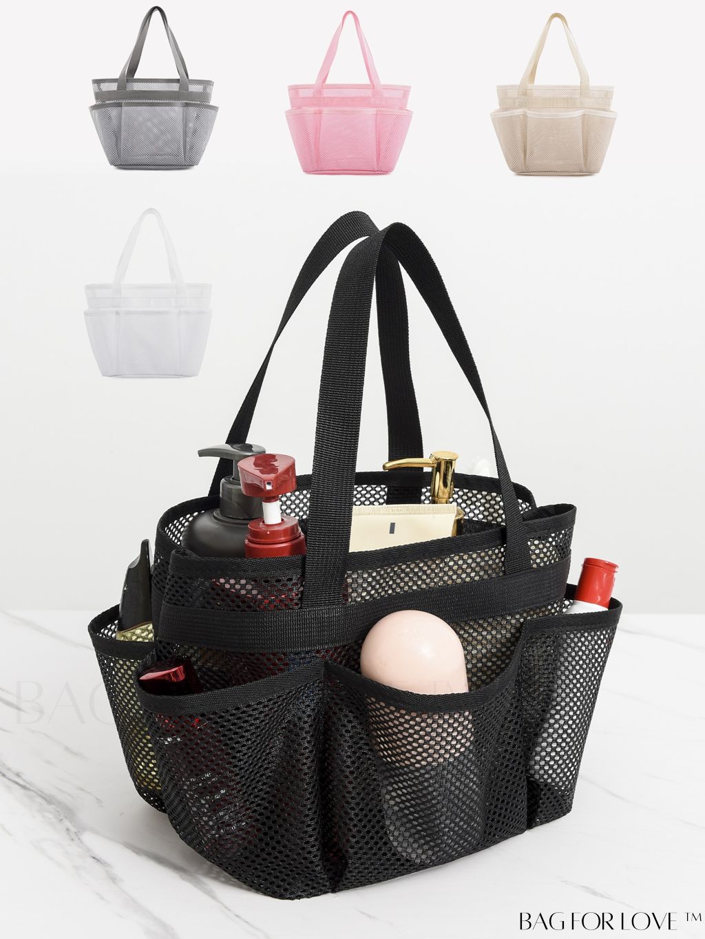 BagForLove - Minimalist Mesh Beach Bag with Large Capacity for Travel and Swimming, Ideal for Washing and Storage