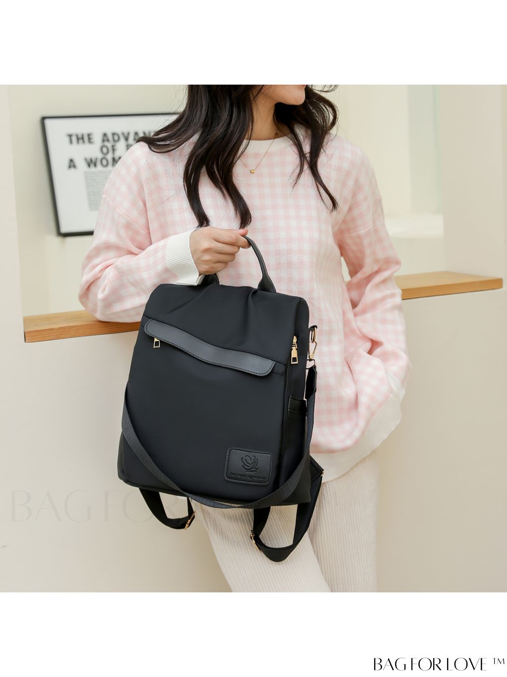 BagForLove - Functional Backpack with Unique Letter Patchwork Decoration