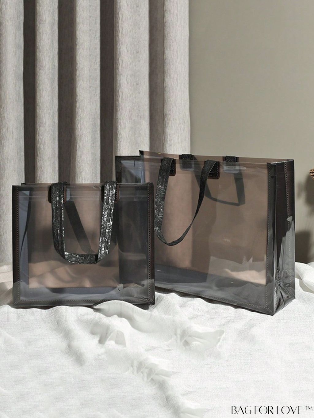 BagForLove - Clear Double Handle Beach Bag - 1pc
