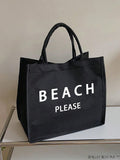 BagForLove - Versatile Tote: Stylish Letter Graphic Bag for Swimming, Gym, Shopping, and Travel
