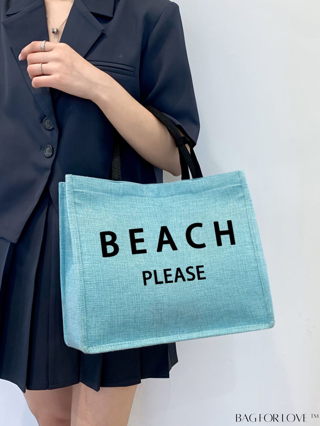 BagForLove - Versatile Tote: Stylish Letter Graphic Bag for Swimming, Gym, Shopping, and Travel