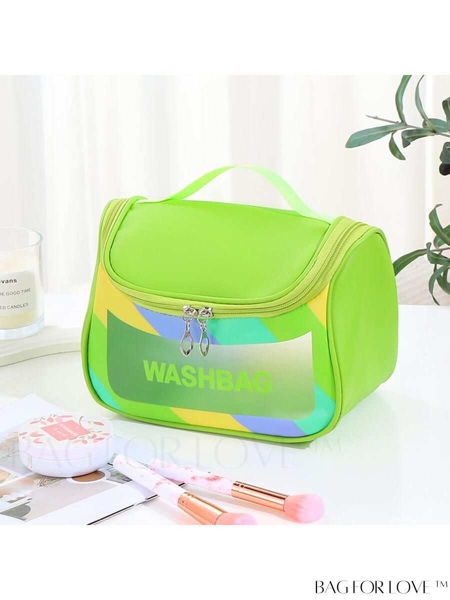 BagForLove - Waterproof PVC Toiletry Bag - Large Capacity, Portable and Two-toned Design