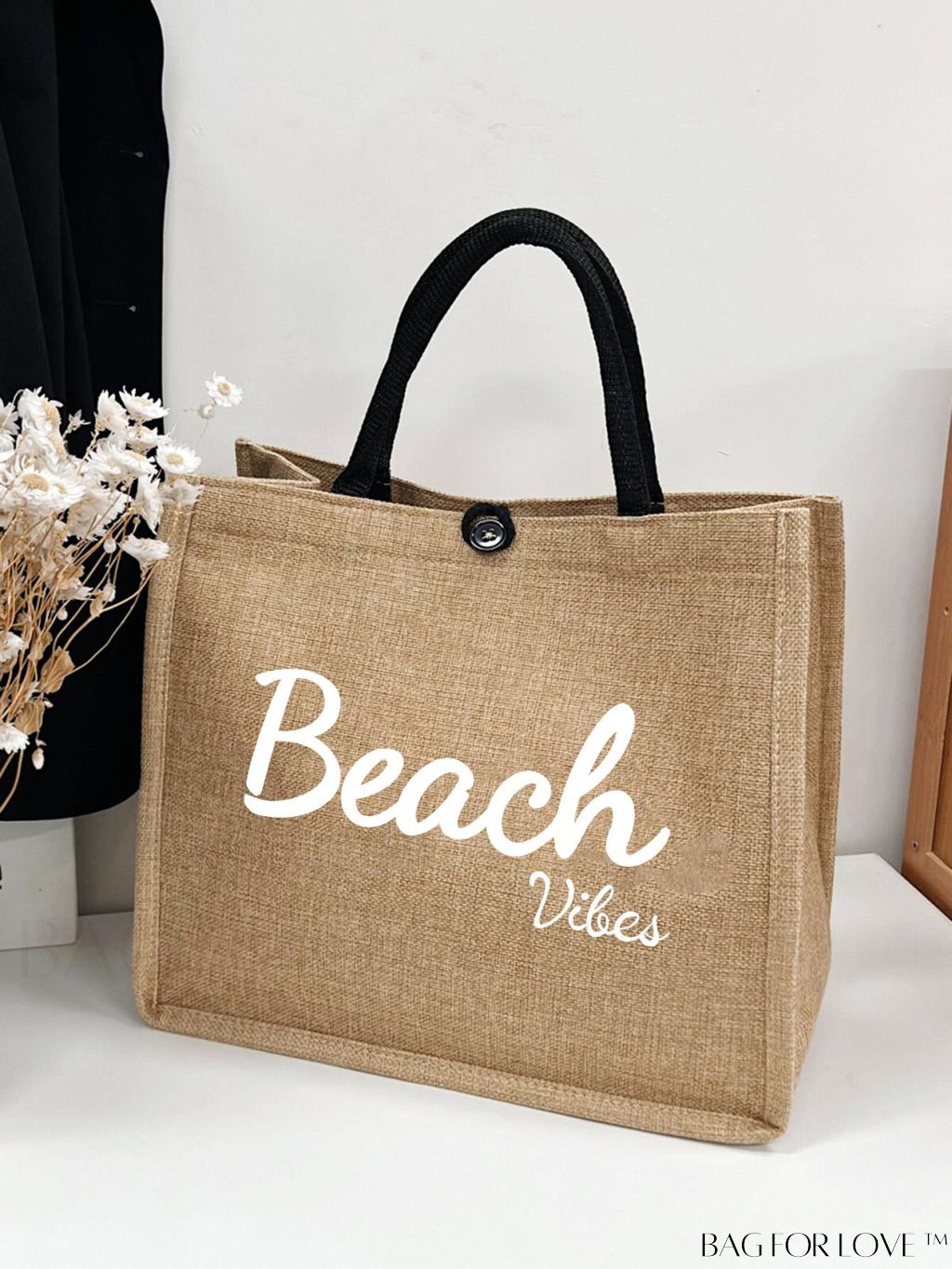 BagForLove - Versatile Tote: Stylish Letter Graphic Bag for Swimming, Gym, Shopping, and Travel