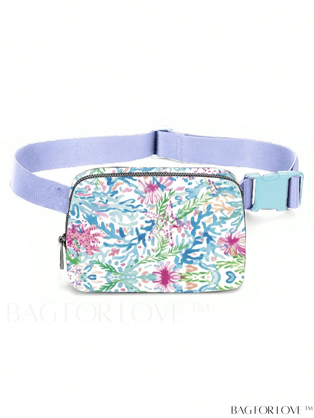 BagForLove - Floral Graphic Mini Fanny Pack - Adjustable Strap, Ideal Mothers Day Gift