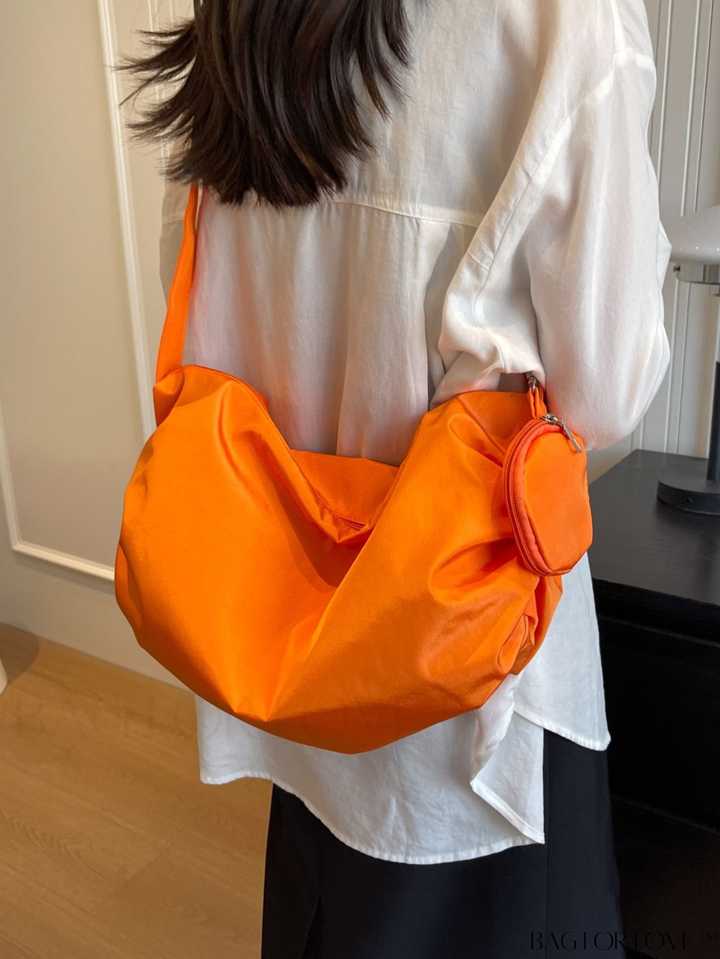 BagForLove - Fluorescent Orange Crossbody Bag for Women with Ample Space and Coin Purse