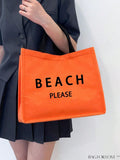 BagForLove - Versatile Tote: Stylish Letter Graphic Bag for Swimming, Gym, Shopping, and Travel