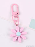BagForLove - Daisy Flower Keychain: Stylish Earphone Cover, Keyring Bag, and Purse/Backpack Pendant with Car Key Chain Ornament