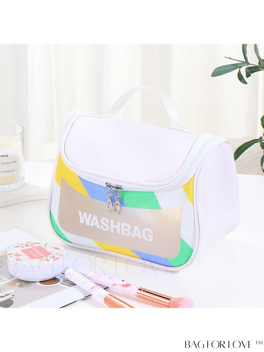 BagForLove - Waterproof PVC Toiletry Bag - Large Capacity, Portable and Two-toned Design