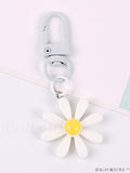 BagForLove - Daisy Flower Keychain: Stylish Earphone Cover, Keyring Bag, and Purse/Backpack Pendant with Car Key Chain Ornament