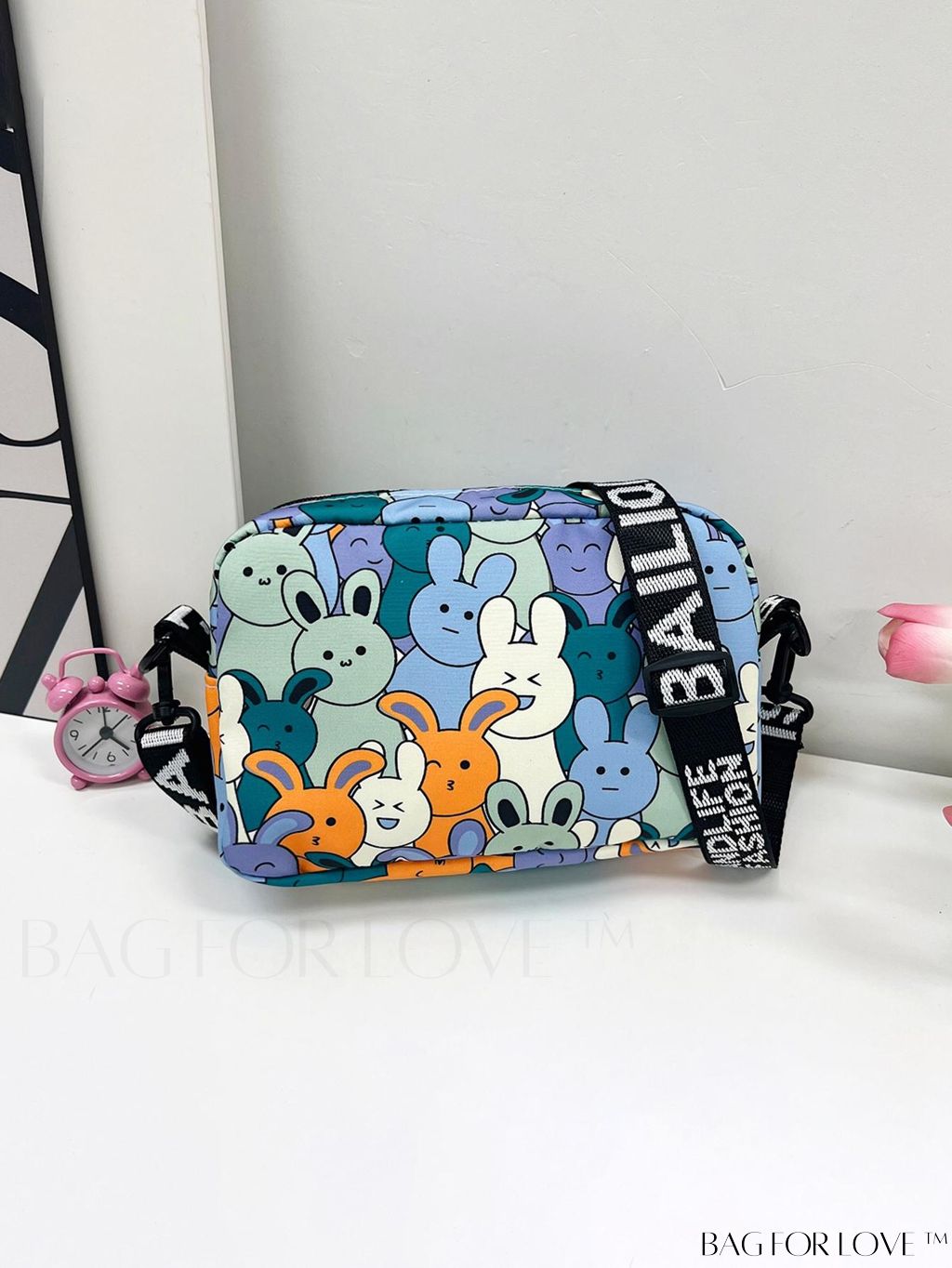 BagForLove - Adjustable Strap Mini Cartoon Rabbit Crossbody Bag with Stylish Design