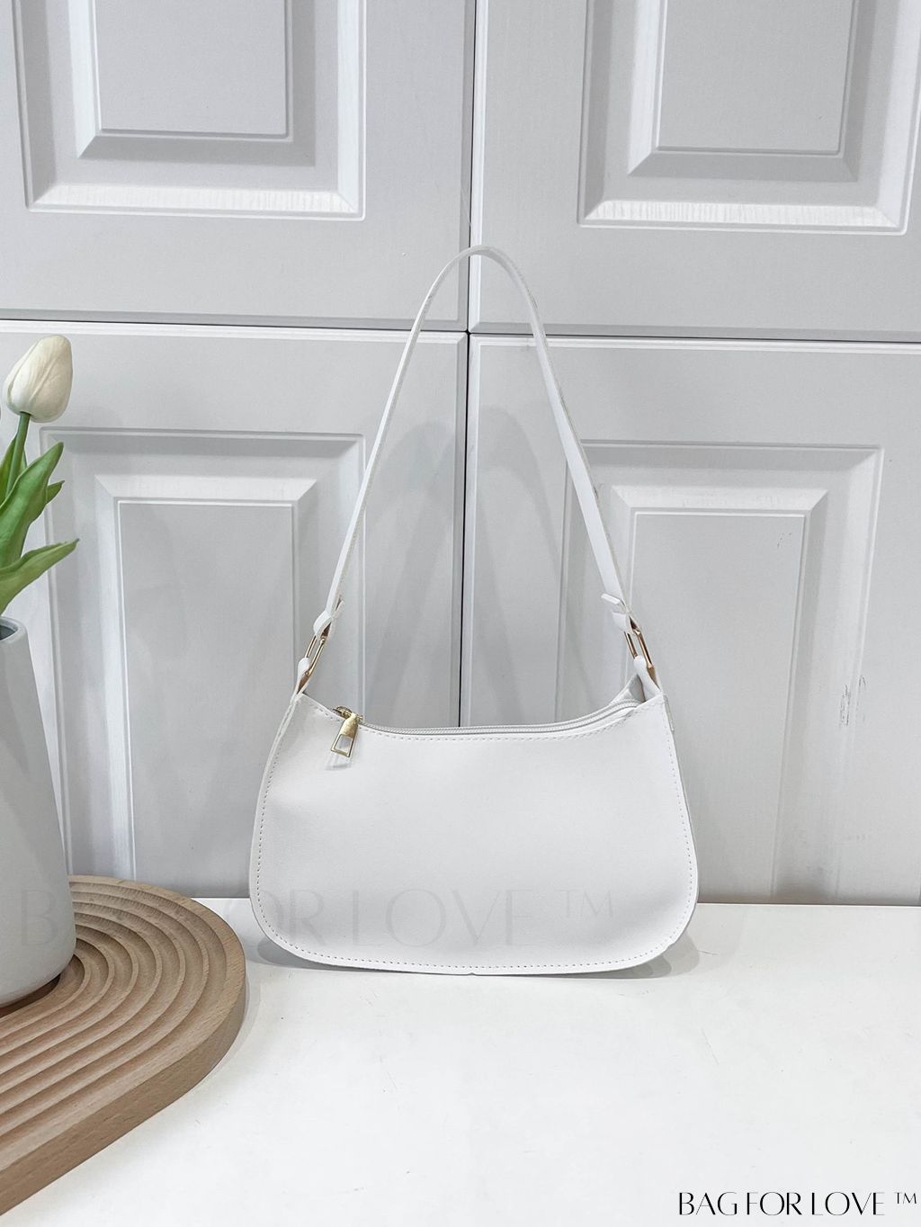 BagForLove - Refined Small Hobo Bag: Minimalist Elegance in Solid Color