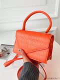 BagForLove - Crocodile Embossed Mini Flap Square Bag