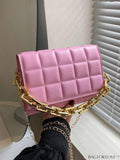 BagForLove - Compact Quilted Chain Square Bag with Subtle Detailing
