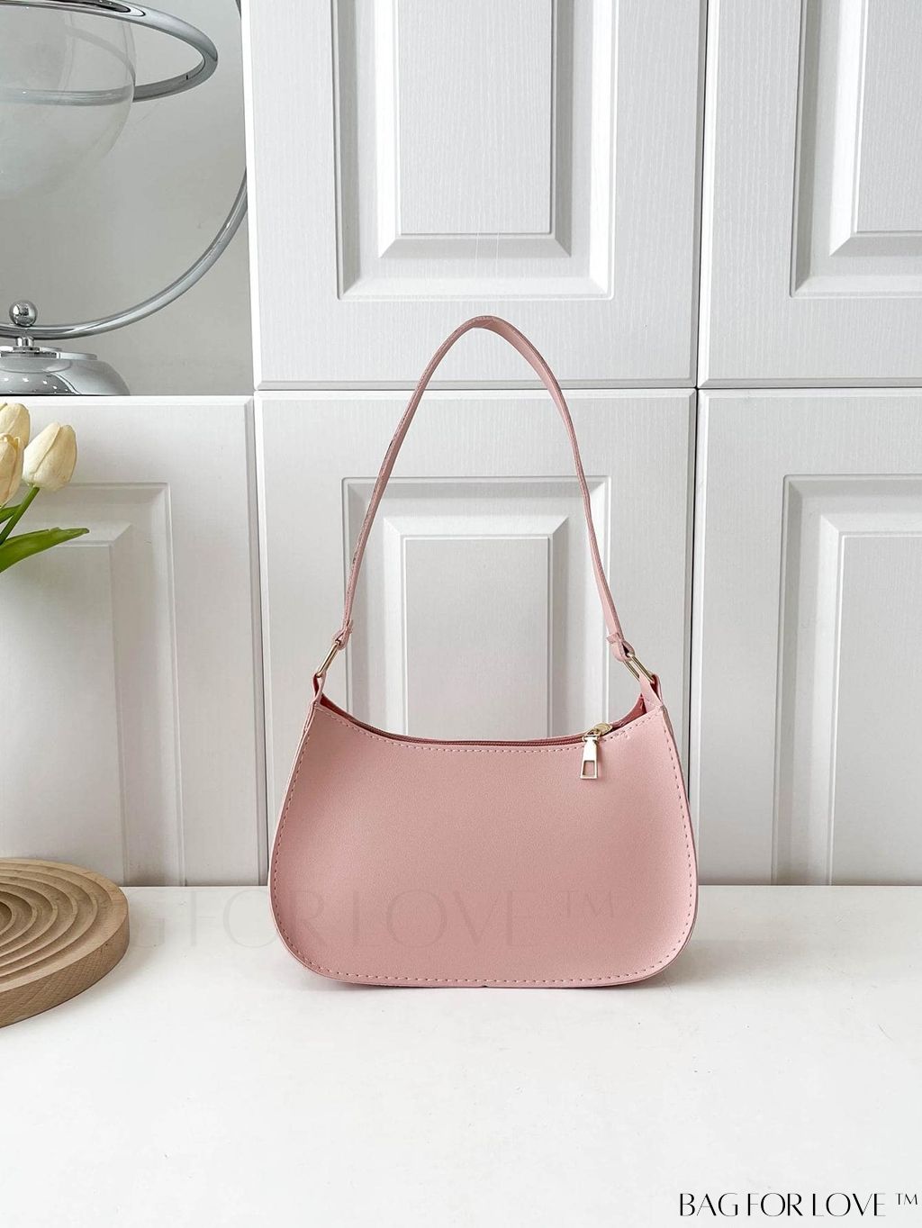 BagForLove - Refined Small Hobo Bag: Minimalist Elegance in Solid Color