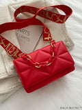 BagForLove - Compact Chain Flap Square Bag with Stylish Quilted Design