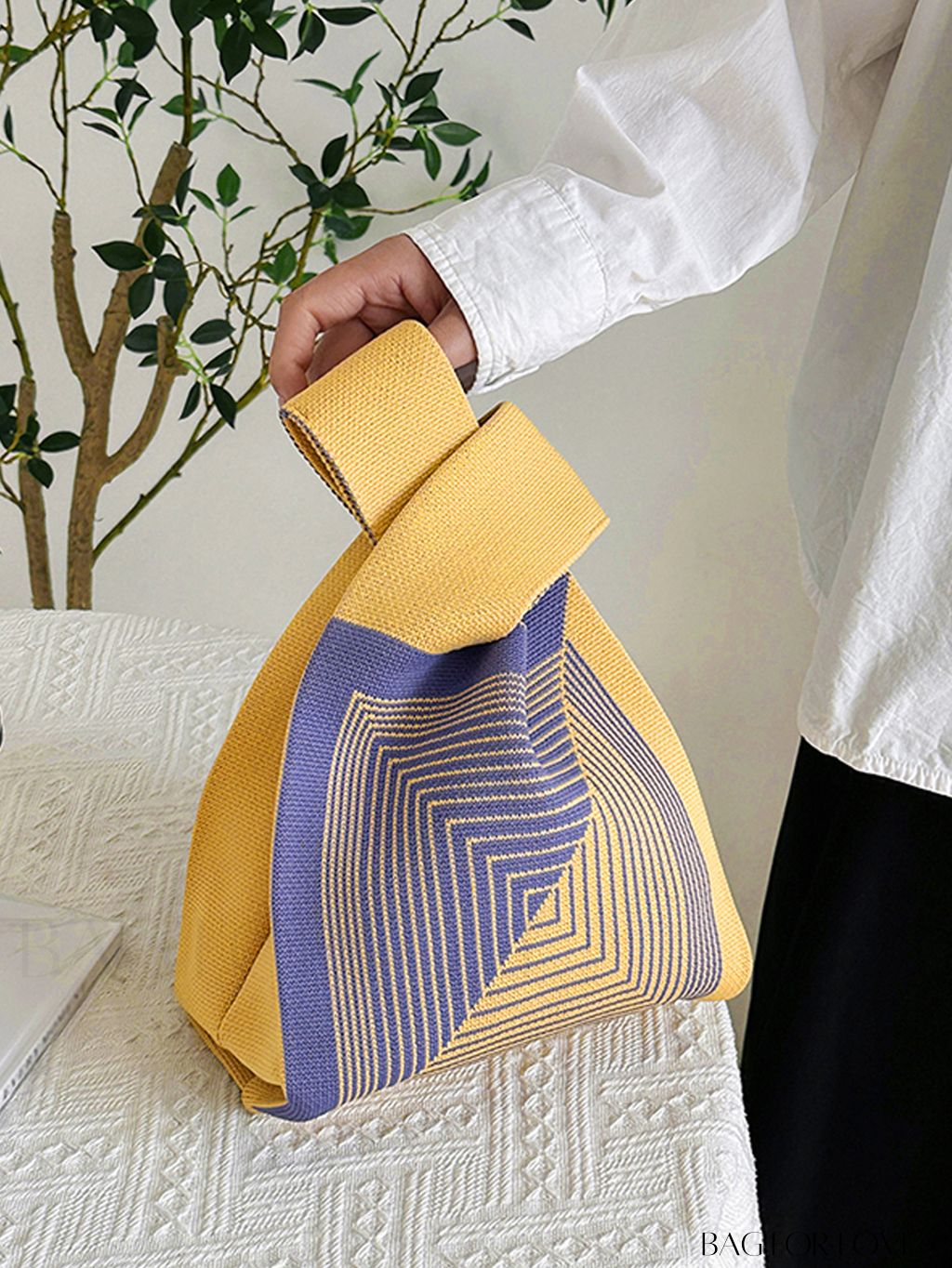 BagForLove - Compact Geometric Satchel with Twin Handles