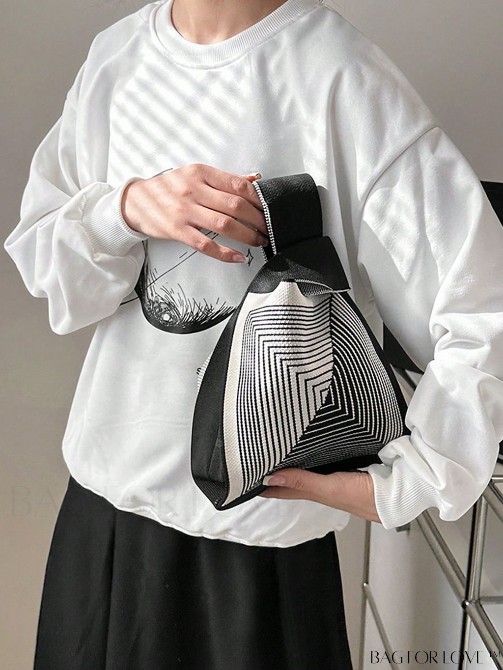 BagForLove - Compact Geometric Satchel with Twin Handles