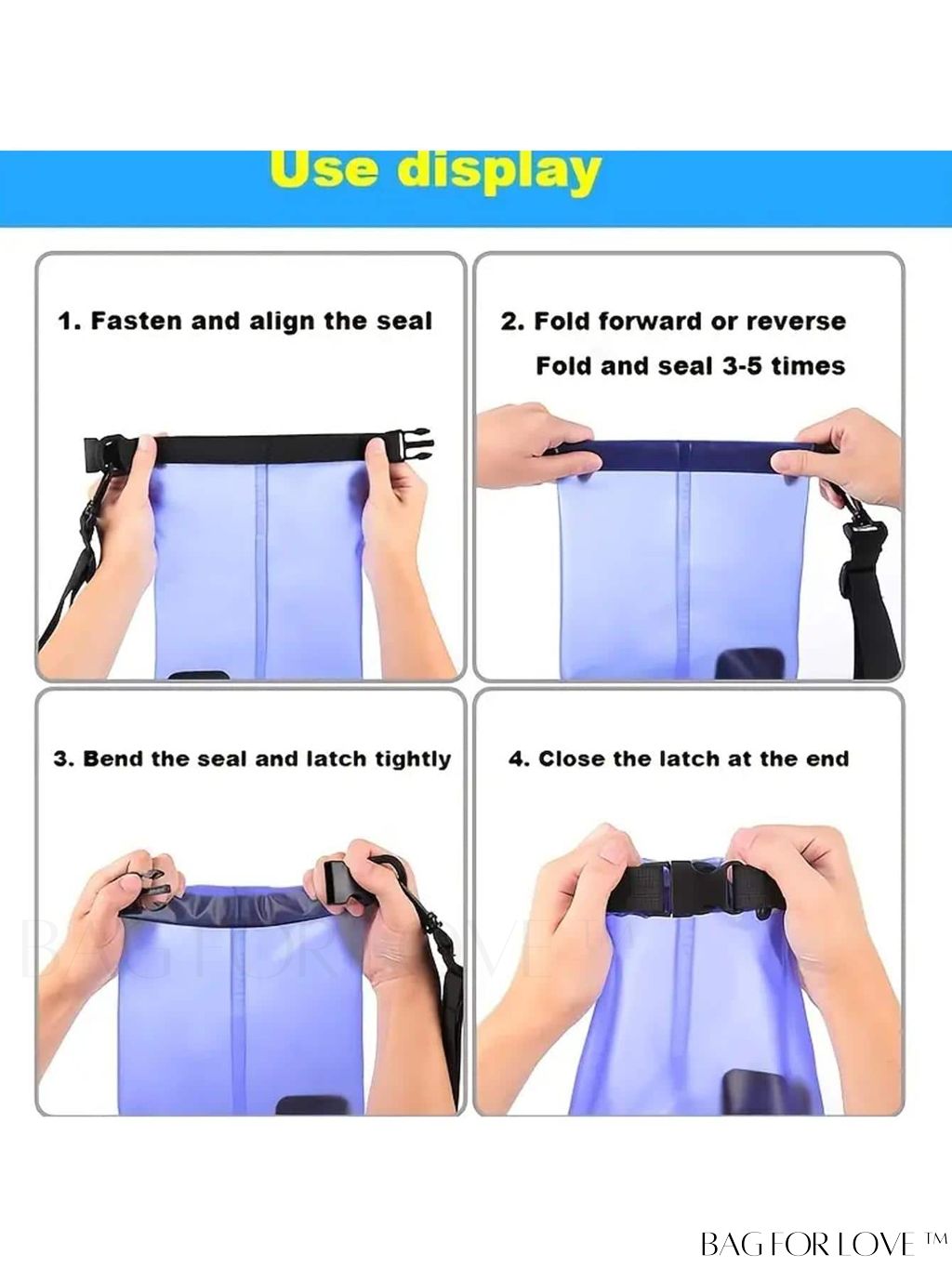 BagForLove - Waterproof PVC Bucket Dry Bag: Ideal for Swimming, Rafting, Kayaking, Surfing, Fishing, and Beach