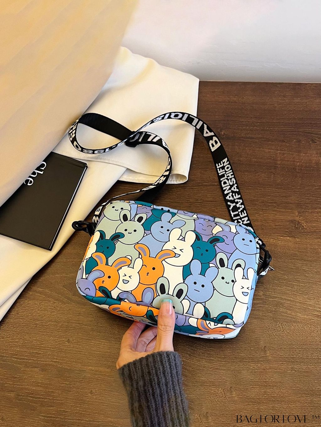 BagForLove - Adjustable Strap Mini Cartoon Rabbit Crossbody Bag with Stylish Design