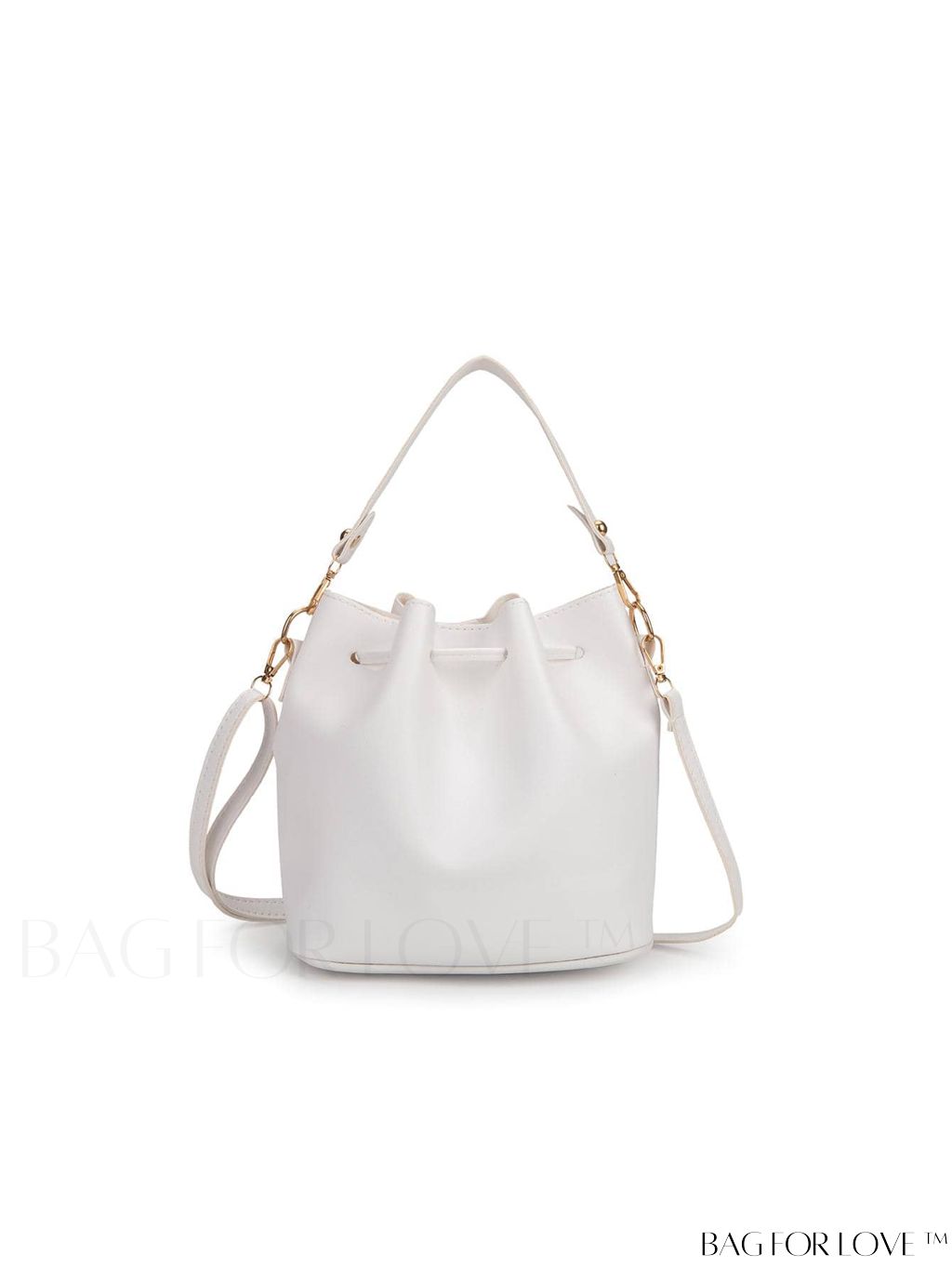 BagForLove - Stylish Drawstring Bucket Bag with Tassel Decor - Medium Size