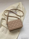 BagForLove - Stylish Adjustable Strap Crossbody Bag with Quilted Detail and Plaid Design