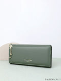 BagForLove - Stylish Long Wallet with Clover Decor and Letter Graphics
