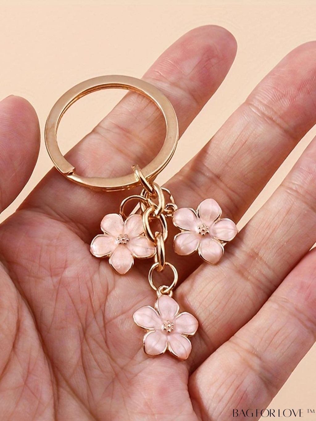 BagForLove - Customize Your Style: Exquisite Flower Charm Keychain for a Distinctive Touch