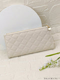 BagForLove - Stylish Pink Quilted Long Wallet with Zipper for Everyday Fashion
