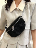 BagForLove - Compact Rhinestone-Embellished Waist Bag
