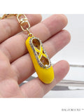 BagForLove - Rhinestone-Adorned Ballet Shoe Bag Charm: Stylish Key Chain for Elegant Appeal