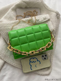 BagForLove - Compact Quilted Chain Square Bag with Subtle Detailing
