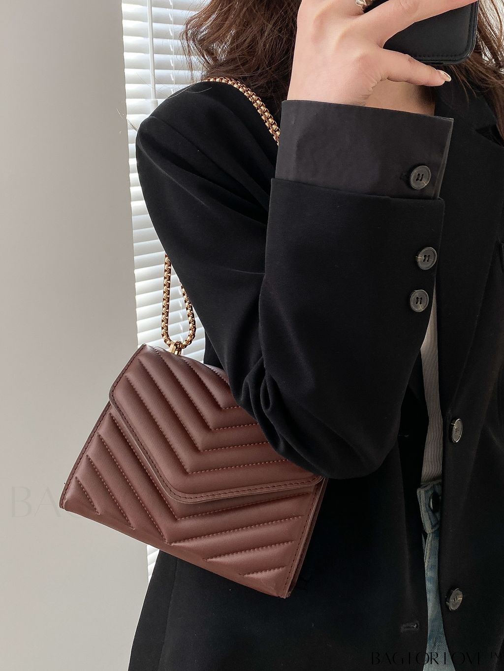 BagForLove - Compact Quilted Flap Shoulder Bag in Striking Neon Red