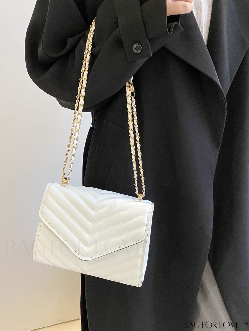 BagForLove - Compact Quilted Flap Shoulder Bag in Striking Neon Red