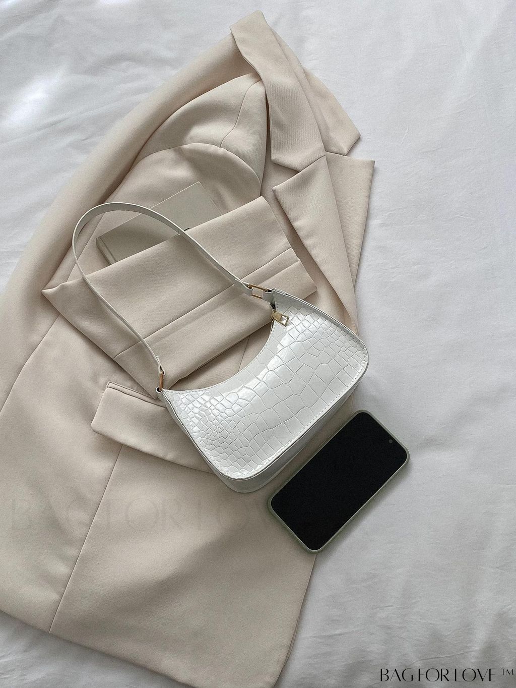 BagForLove - Refined Small Hobo Bag: Minimalist Elegance in Solid Color