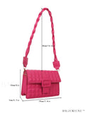 BagForLove - Compact Quilted Square Bag with Elegant Buckle Flap